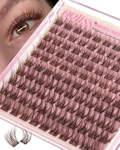 Brown Lash Clusters Natural Eyelash Clusters Wispy Lash Extensions 10-16mm