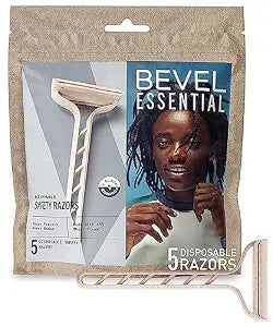 Bevel Essentials Disposable Safety Razors for Men, Double Edge Steel
