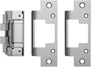 HES 8000C Complete Pac for Latchbolt Locks, Includes The 801 & 801A faceplates, Satin Stainless Steel (630), Dual Voltage (12/24 VDC/VAC) (1)