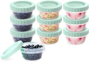 Bentgo Prep - 20 Piece 8 fl oz Leak-Proof Deli Containers with Lids, Food Storage for Meal Prep, Twist-Top, Reusable, PFAS & BPA-Free, Stackable, Microwave, Freezer, & Dishwasher Safe (Honeydew)