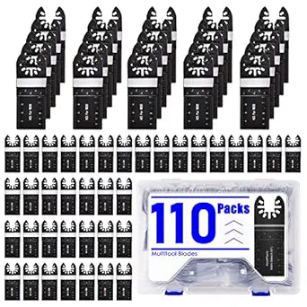 Adust 110 Wood Multi Tools Blades Kits Multitool Blades Oscillating Saw Blades Fit Dewalt Tools Ryobi Bosch Ridgid Milwaukee Rockwell Fein Multimaster Craftsman Oscillating Tool Blades (110)