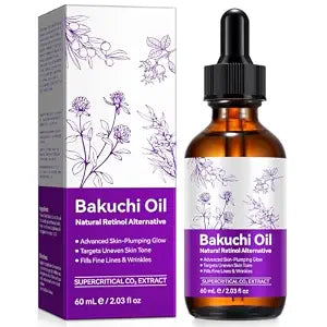 Bakuchi Oil Wrinkle Reduction Skin Firming & Moisturizing, Natural Retinol Alternative for All Skin Types - Skin, Hair, Body, Face, 60ml