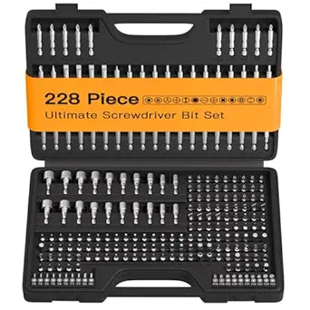 ENERTWIST 228 Pcs Screwdriver Bit Set, CR-V 1/4" Hex Shank Includes Rare Security Bits, Nut Drivers, and Magnetic Bit Holder, Ultimate Driver Set with Sturdy Tool Box