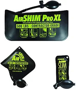 Calculated Industries 1134 AirShim Inflatable Pry Bars and Leveling Tools 3-pc Value Pack Original AirShim, AirShim Pro XL, and AirShim Slim | Contractor-Grade Alignment Pump Wedges | Set of 3