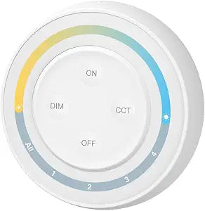 LGIDTECH S1W+ CCT 4-Zone Sunrise Remote Controller,Compatible with Miboxer Single Color & Dual White Series LED Lamp,Strip Controller