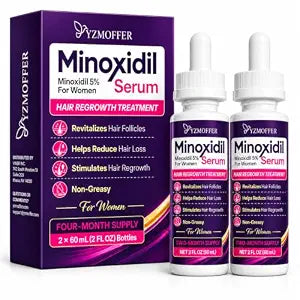 Minoxidil 5% Hair Regrowth Treatment for Women, Thinning Hair Serum Drops