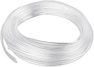 Jushope Fiber Optic for Interior Car Lights, 236 inches PMMA Light Guide Cable, Car Ambient Lighting Extension Fiber Optic with 6mm Skirt (Integrated Molding Style)