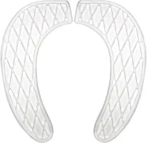 Generic Gel Toilet Seat Cushion Toilet Seat Cover Washable,Padded Riser Cushion for Toilets & Commode Chair Reusable Adhesive Donut Pad U-Shape for Family,Elders(White), Clear