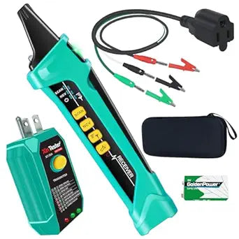 Xin Tester AC Digital Circuit Breaker Tracer with Adaptor Integrated GFCI Outlet Tester, 90-120V NCV Electrical Circuit Finder Tool XT-33A Auto Scan Sensitivity Adjustable Electrician Tool