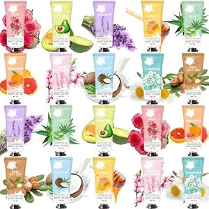 20 Pack Lotion for Women,Body Lotion for Dry Skin,Mothers Day Gifts,Teacher Appreciation Gifts,Nurses Gift,Thank You,Travel Size Natural Fragrance Body Moisturizer With Shea Butter,Baby Shower Favors