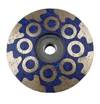 JDK 4 Inch Diamond Resin Filled Cup Wheel Grinding Wheel with Thread 5/8-11 for Granite Stone and Tiles (Coarse)