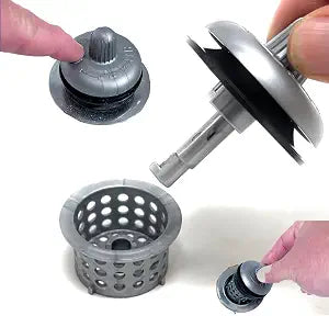 Hair Magnet 2.0 3-in-1 Bathtub Hair Catcher, Tub Stopper & Cleaning Tool Drain Protector/Strainer Fits 1.51.75 Bath Worlds Only Hair Trap w/Magnet Plug & Hair Remover, Prevent Costly Clogs (1)