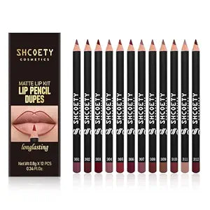 12 Colors Matte Lip Liner Set Long Lasting Waterproof Lip Liner Pencil Matte Velvet Lipstick Set Natural Soft High Pigmented Lip Makeup