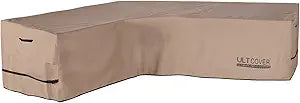 ULTCOVER Patio L-Shaped Left Facing Sofa Cover Waterproof for 6-Seater Outdoor Sectional Furniture Couch 85W (Left Side) x 110W (Back Length)
