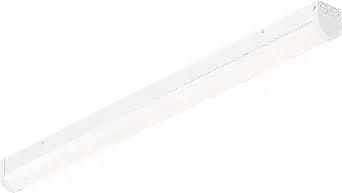 Maxim Lighting Workshop 48" 1-Light Flush Mount | White Finish | Acrylic Shade | Modern Flush Mount | Ideal for Bedrooms, Hallways & Entryways | Dimmable Damp Rated | 57526WT