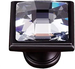 Alno C212-BRZ Traditional Crystal Knobs, 1-1/4", Bronze