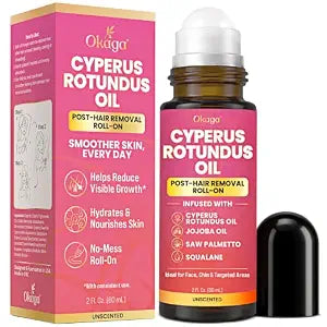 Okaga Cyperus Rotundus Oil Hair Removal Roll-On, Jojoba & Squalane, 60ml