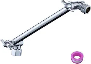 8 Inch Shower Head Extension Arm Chrome.Solid Brass Adjustable Shower Arm Extension. Lower Or Raise Any Rain Or Handheld Showerhead To Your Height & Angle Universal Connection