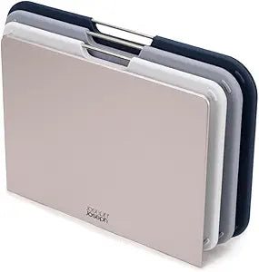 Joseph Joseph Nest 3 Piece Color Coded Cutting Board Set With Storage Stand, Regular - Grey/Blue