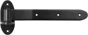 4 Pack 12" Black Strap Gate Hinge, Heavy Duty T Shape Lift Off Door Hinge