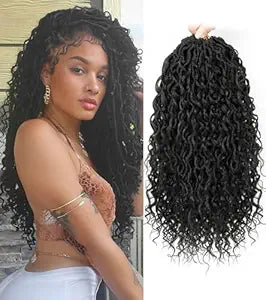Col Bling Pre-Looped Goddess Locs Crochet Hair 14 in 8-Pack for Black Women