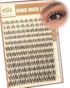 Spider Breeze Lash Clusters, Wispy Natural Eyelash Clusters D Curly