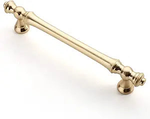 Asidrama 10 Pack 5 Inch(128mm) Brushed Brass Kitchen Cabinet Handles, Gold Cabinet Pulls Kitchen Cabinet Hardware for Cupboard Drawer Pulls