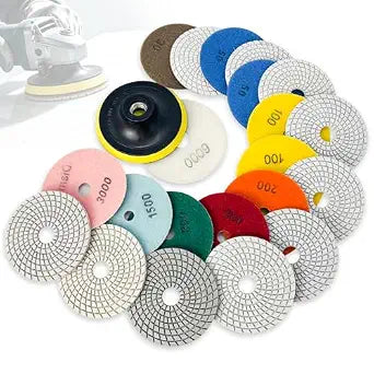 5 Inch Diamond Polishing Pads Tile Stone Diamond Sanding Pads Kit