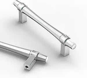 Asidrama 10 Pack 3.75 Inch(96mm) Polished Chrome Kitchen Cabinet Handles, Cabinet Pulls Kitchen Cabinet Hardware for Cupboard Drawer Pulls
