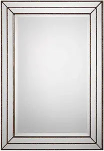 Spinner Empire Metallic Bronze Mirror | Rectangle Wall Mirror Finished in Metallic Bronze (24 in. W x 34 in. H x 1 in. D Rectangle Mirror)