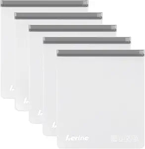 Lerine Reusable 2 Gallon Freezer Bags Dishwasher Safe, Food Storage Bags