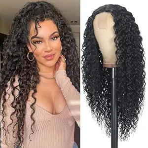 Curly Wig for Women, Black Wig, 26 inch, Synthetic Long Curly Wigs