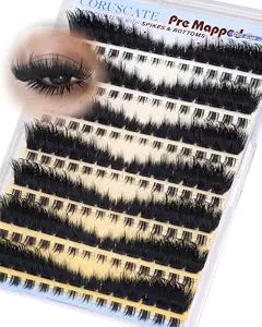CORUSCATE Lash Clusters Dramatic Cluster Eyelash Extensions Spikes Lashes Cluster with Bottom Lashes Mink Strip Individual Lashes Mega Spikes Full Eyelash Clusters Pre Mapped Cat Eye Lash Extension