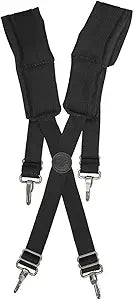 Klein Tools 55400 Adjustable Suspenders, for 4-Point Attachment Belts, Rugged and Padded, Ideal Electricians or Carpenters Suspenders