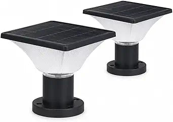 Solar Post Cap Lights Outdoor,Dusk to Dawn Auto On/Off Solar Powered Post Lights Fits Most Posts (2 Pack)