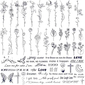 CHARLENT Semi-Permanent Tattoos for Adult - 2 Weeks Long Last