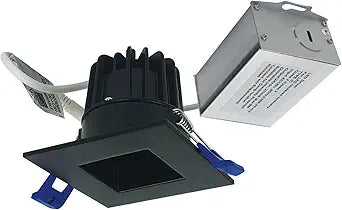 Nora Lighting NM2-2SDC6030BB Nora Lighting NM2-2SDC6030 2" M2 Square LED Downlight, 600lm / 8W, 3000K, 120V