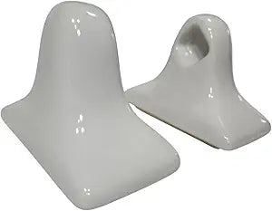 Vintage Snow White Ceramic Tile Towel Bar Rod Rack Post Holder Bracket Set Mid Century Modern Retro