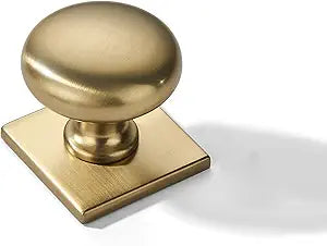 khtumeware 10 Pack 1-1/4 inch Backplate for Cabinet Knobs Brushed Brass Drawer Hardware Vintage Aged Knobs with Backplate