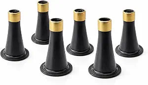 Tech Team #00740 3" Reinforced Bed Risers Replace Casters to Prevent Sliding, Fits Over Standard Bed Feet, Heavy-Duty Furniture Elevators, Tool-Free Installation, Set of 6