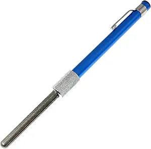 Cadie Glass Repair Tool Pen, Blue Diamond Carbide Glass File for Chips & Cracks, Stemware & Crystal Repair, Non-Slip Ergonomic Handle, Portable Pocket Clip, Precision Glassware Fix Tool