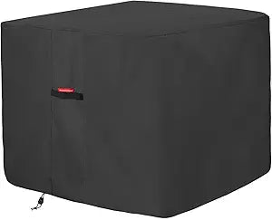 Porch Shield Waterproof AC Covers Γ Heavy Duty Square Air Conditioner Cover for Outside Unit Up to 30''L x 30'' x 37'', Black
