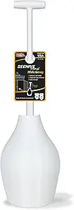 Korky BeehiveMAX Hideaway - Heavy Duty Toilet Plunger with Holder - Drip Free Carry - Seals All Bowl Shapes Powerful Clog Removal, 97-5