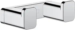 hansgrohe AddStoris Modern Double Hook in Chrome, 41755000