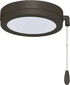 RP Lighting 7-1/2-Inch Wide Single LED Ceiling Fan Light Kit, Oil Rubbed Bronze
