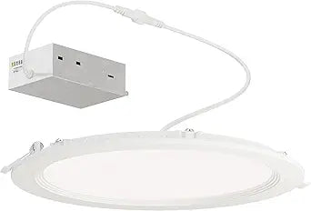 Maxim Lighting Slim Baffle 9" 1-Light Flush Mount | White Finish | White PS Shade | Transitional Flush Mount | Ideal for Bedrooms, Hallways & Entryways | Dimmable Wet Rated | 67729WTWT