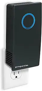 Germ Guardian GG1100B 7Γ Pluggable Small Air Purifier, Small Room Wall Air Sanitizer, Freshens Air, UV-C Light Kills Germs, Reduces Odors from Pets, Cooking, Mold, GermGuardian, 1-Yr Wty (Black)