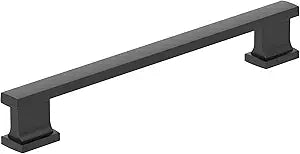 Amerock 10BX37093MB | Matte Black Cabinet Pull | 6-5/16 inch (160mm) Center-to-Center | 10 Pack | Triomphe | Furniture Hardware