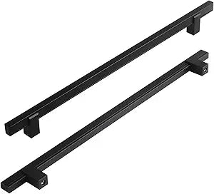 5 Pack Adjustable Drawer Handles for Dresser Farmhouse Cabinet Pulls Kitchen Cupboard Pull Handle Closet Door Pulls Matte Black 6.5" to 12.5" (Pre-Set Hole Spacing: 11.3")