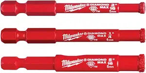Milwaukee 49-56-0500 Diamond Max Diamond Grit Hole Saw 3 Piece Set 49560500 0